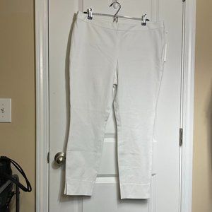 1901 Nordstrom White Side Zip Tapered Cropped Leg Pants